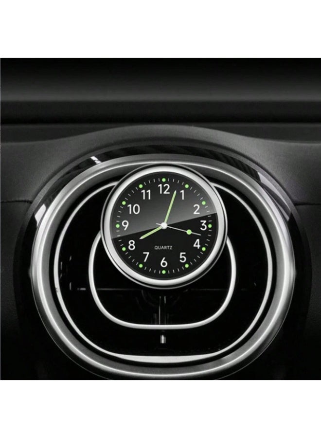 ساعة للسيارة تناظرية بتصميم جذاب باللون الأسود إضافة مميزة لاكسسوار السيارة و ديكور السيارة الداخلي - Image 5